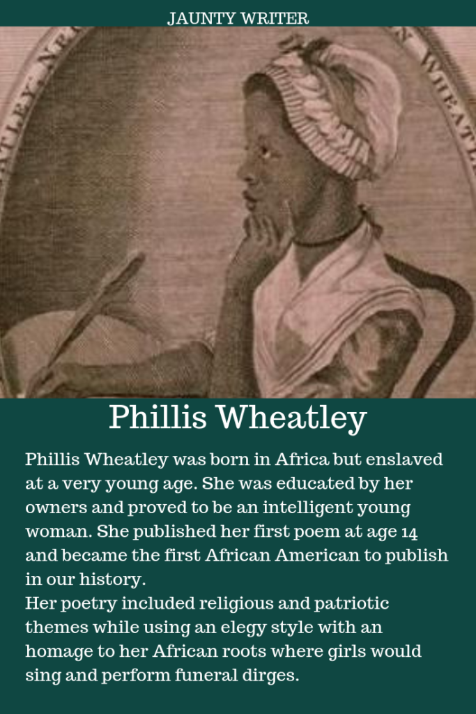 Phillis Wheatley: First published African-American