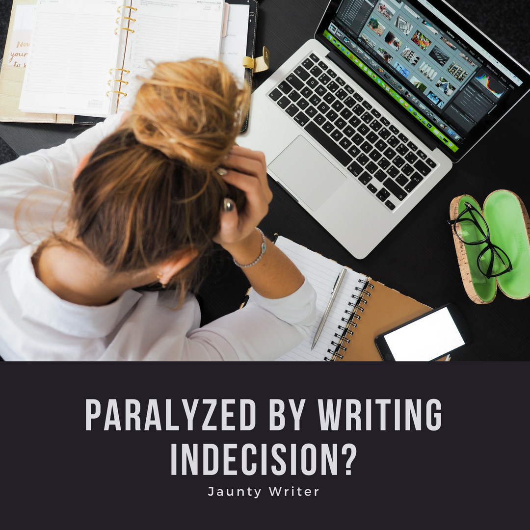 Have you ever got so overwhelmed by you writing that you're just stuck? Not because you don't know what to write about, but because you're scared you'll make the wrong decision? I have.